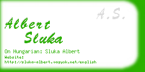 albert sluka business card